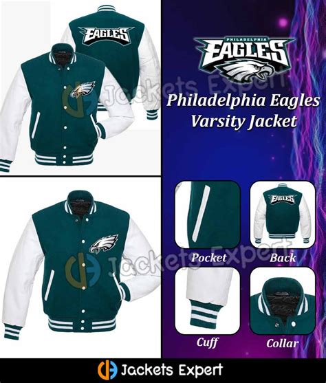 Green and White NFL Philadelphia Eagles Varsity Jacket - Jackets Expert