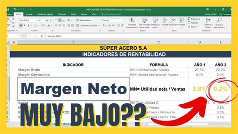 Como Se Interpreta EL MARGEN NETO De Utilidad Formula Calculo