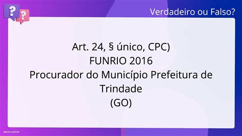 Qscon Direito Art Nico Cpc Funrio Procurador Do