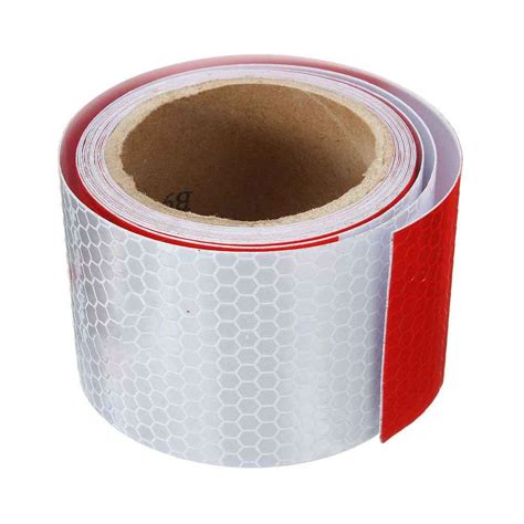 Buy Meters White Red Reflective Safety Warning Conspicuity Tape Film