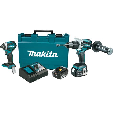 Makita - Makita 18 Volt LXT Lithium-Ion Brushless Cordless 2-Piece Combo Kit (Hammer Drill ...