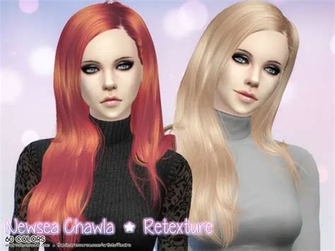 Aveira Sims 4 Newsea`s Chawla Hair Retextured Sims 4 Hairs