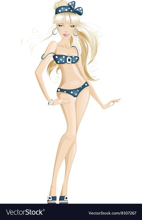 Bikini Girl Royalty Free Vector Image Vectorstock