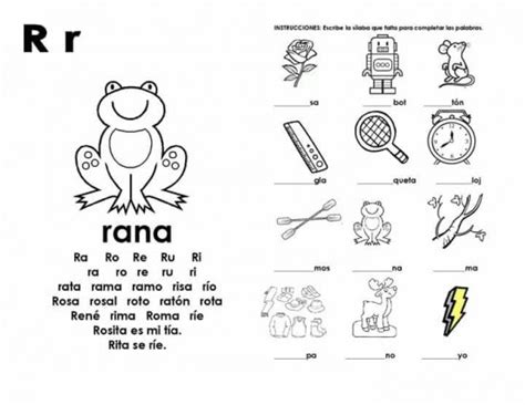 Actividades Con La Silaba Ra Re Ri Ro Ru Rana Blog Didáctico