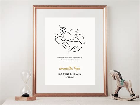 Custom Twin Angel Babies Wall Art Printable Miscarriage - Etsy