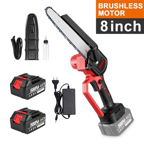 ONEVAN Mini Chainsaw Cordless 8 Inch Brushless Electric Chainsaw With