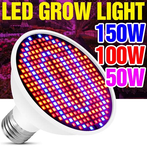 L Mpada Led W De Cultivo De Plantas V Espectro Completo E V