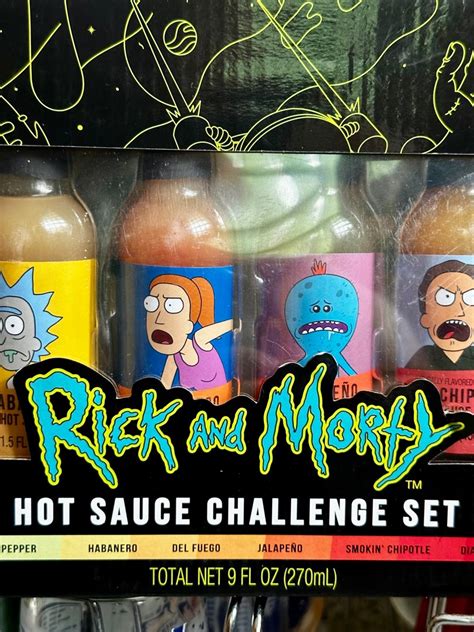 RICK AND MORTY Hot Sauce Challenge Set Spicy Gift Set Food Drinks