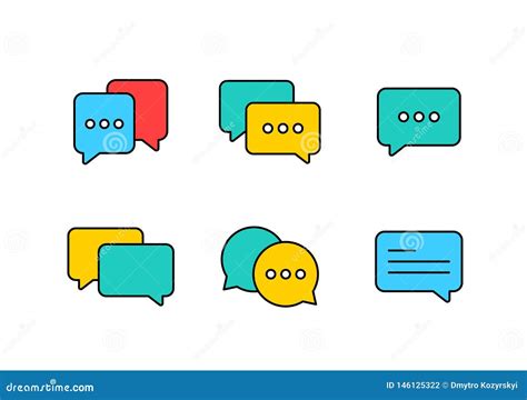 Best Chat Speech Bubble Set Template Of Message Bubbles Chat Boxes