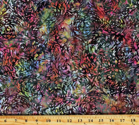 Cotton Batik Floral Flowers Garden Springtime Banyan Bffs Multicolor