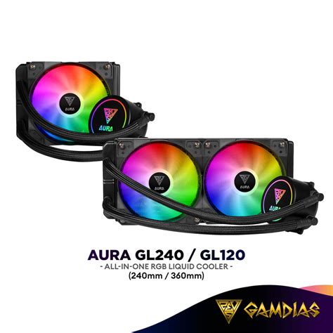 Gamdias Aura Gl240 Gl120 All In One Rgb Cpu Cooler Intel And Amd Cpu All It Hypermarket