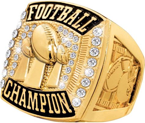 Buy Crown Awards Gold Deluxe Fantasy Football Ring Football