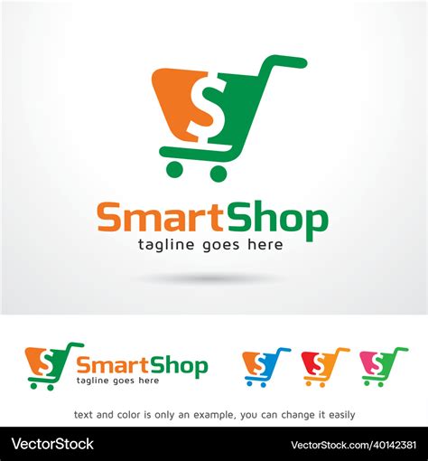 Smart Shop Logo Template Royalty Free Vector Image