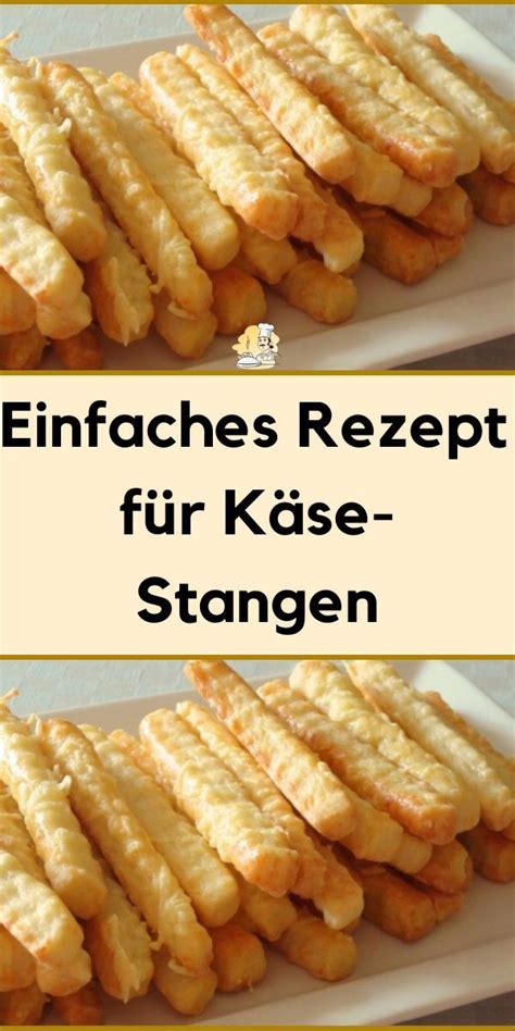 Einfaches Rezept für Käse Stangen Rezepte Fingerfood rezepte Fingerfood