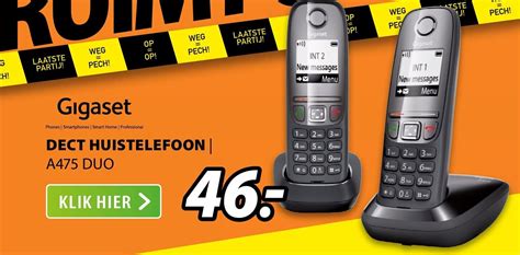 Gigaset Dect Huistelefoon A475 Duo Aanbieding Bij Expert