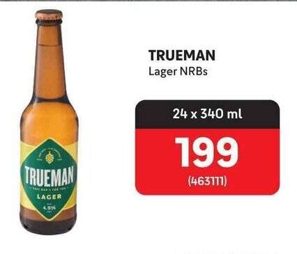 TRUEMAN Lager NRBS Offer At Makro