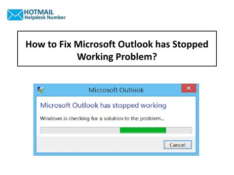 PPT - Microsoft Outlook has Stopped Working | Steps to Fix 1-888-726 ...