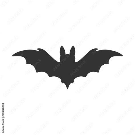 Halloween bat silhouette. Vector illustration Stock Vector | Adobe Stock