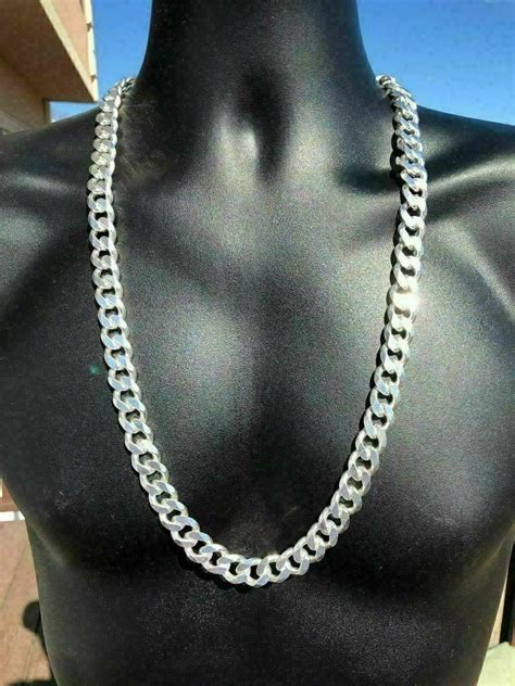 250 Grams Mens Heavy Cuban Miami Link 12mm Chain Solid 925 Sterling