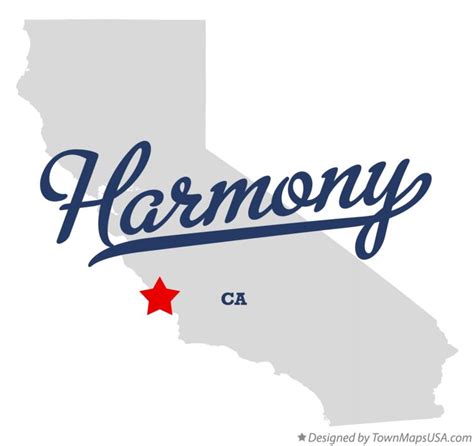 Map of Harmony, CA, California