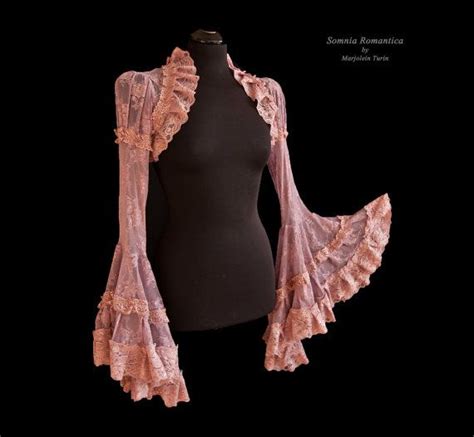 Heather Pink Lace Bolero Shrug Victorian Steampunk Fashion