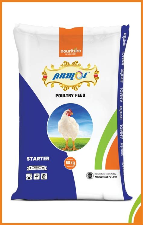 Crumb Anmol Starter Poultry Broiler Feed Packaging Type Bag