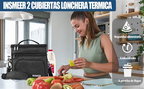 Insmeer Latas L Lonchera Termica Grande Para Hombre Mujer Bolsa De