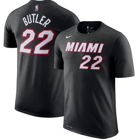 Miami Heat 22 Jimmy Butler Nike Icon Name And Number Performance T Shirt