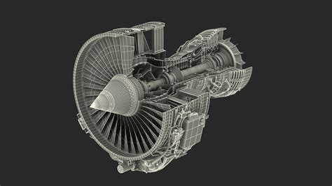 Aircraft Turbofan Engine CFM International CFM56 Sectioned 3D Model - TurboSquid 2018625