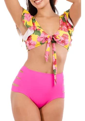 Bikini Tiro Alto Cut Out Colores Cuotas sin interés