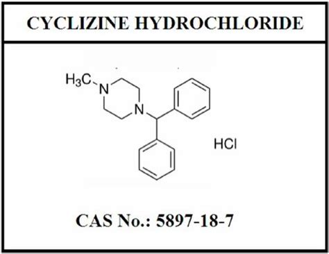 Cyclizine Hydrochloride USP Powder, 20kg at Rs 10500/kg in Paithan | ID ...