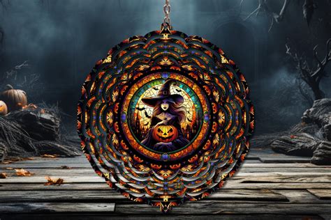 Halloween Witch Wind Spinner Graphic By Tcsp Designs Creative Fabrica