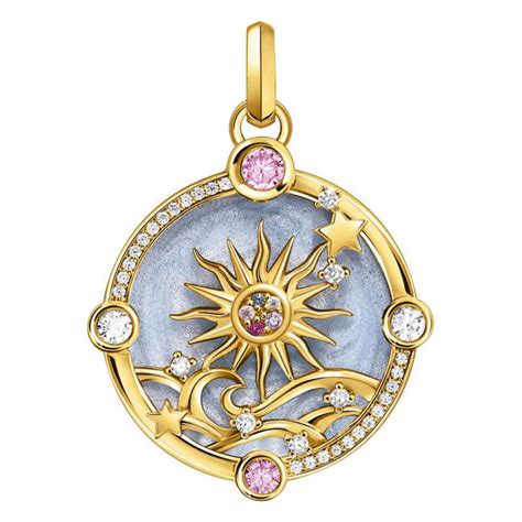 Pendentif Soleil En Plaqu Jaune Pierres Thomas Sabo Ocarat