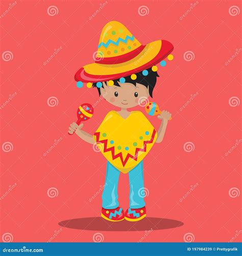 FIESTA BOY BLACK 07 stock vector. Illustration of fiesta - 197984239