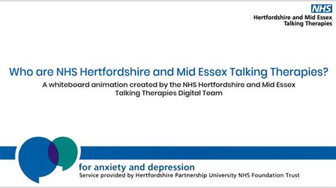 Who Are NHS Hertfordshire Mid Essex Talking Therapies YouTube