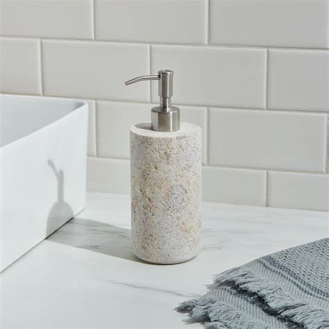 Poppy And Vine Alyson Limestone Lotion Dispenser Zola