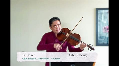 J S Bach Cello Suite No 2 In D Minor III Courante Viola YouTube