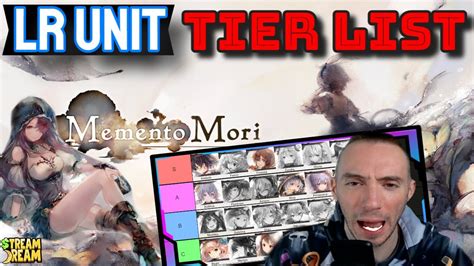 Lr Character Tier List Memento Mori Youtube