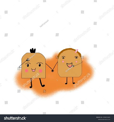 Cute Bread Character Cartoon Bread Vector Stock Illustration 2198255465