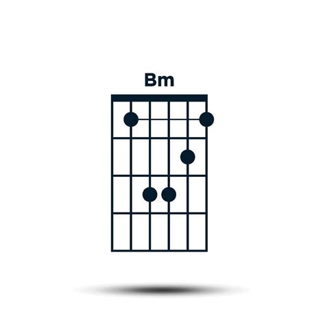 Bm B Sico Guitarra Acorde Gr Fico Icono Vector Modelo Vector