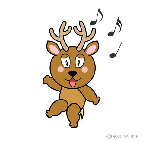 Dancing Deer Cartoon Clipart