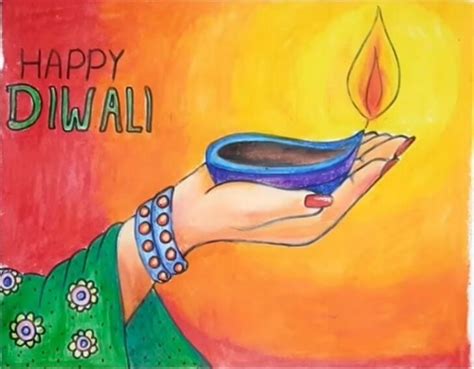 Diwali Drawing Projects for Kids | Diwali drawing, Diwali painting ...