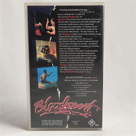 BLOODSPORT VHS Jean Claude Van Damme Newt Arnold 11 09 PicClick UK