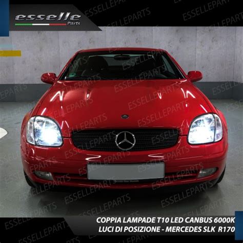 Luci Posizione T10 W5W 10 LED Canbus 6000K Mercedes SLK R170 Dal 2001