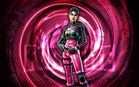 Descargar K Trinity Trooper Fortnite Fondo De Espiral Rosa Grunge