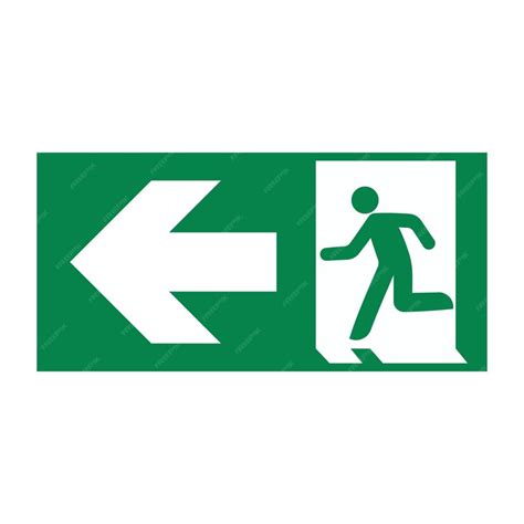 Premium Vector | Fire and safety emergency exit sign