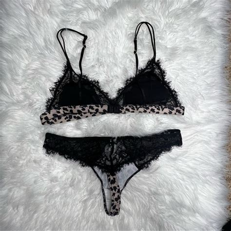 Intimates Sleepwear Lacy Leopard Print Lingerie Set Poshmark