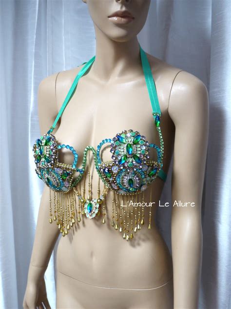 Princess Jasmine Samba Bra Cosplay Dance Costume Rave Bra Rave Wear