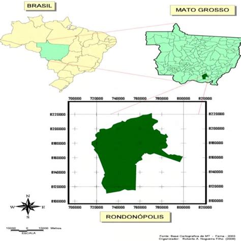 Mapa De Localiza O Do Munic Pio De Rondon Polis Fonte Mato Grosso