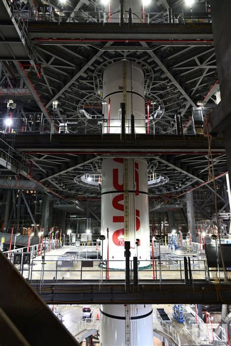 Photo: Space Launch System Solid Rockets in the VAB at the Kennedy Space Center, Florida ...